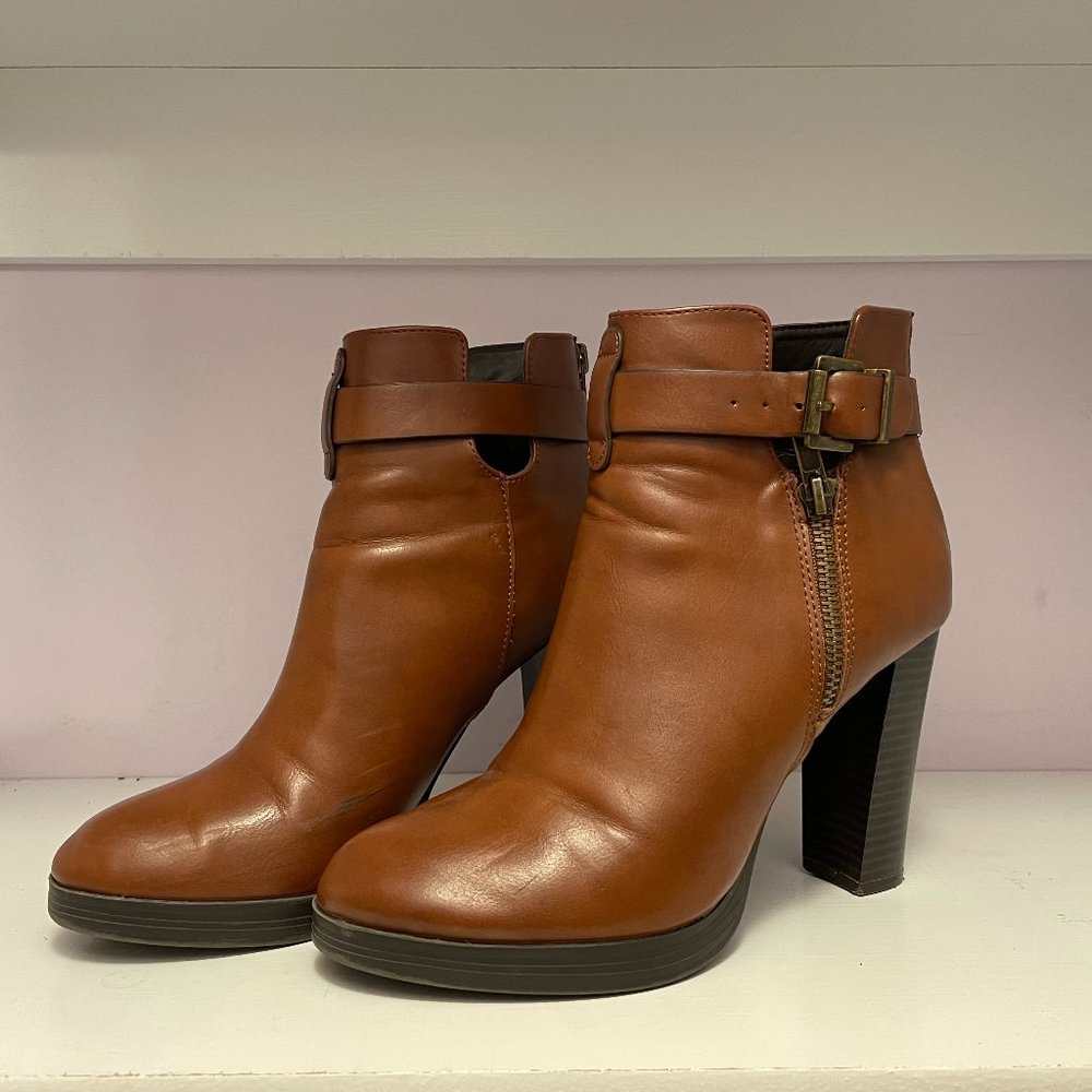 Forever 21 Brown Leather Booties